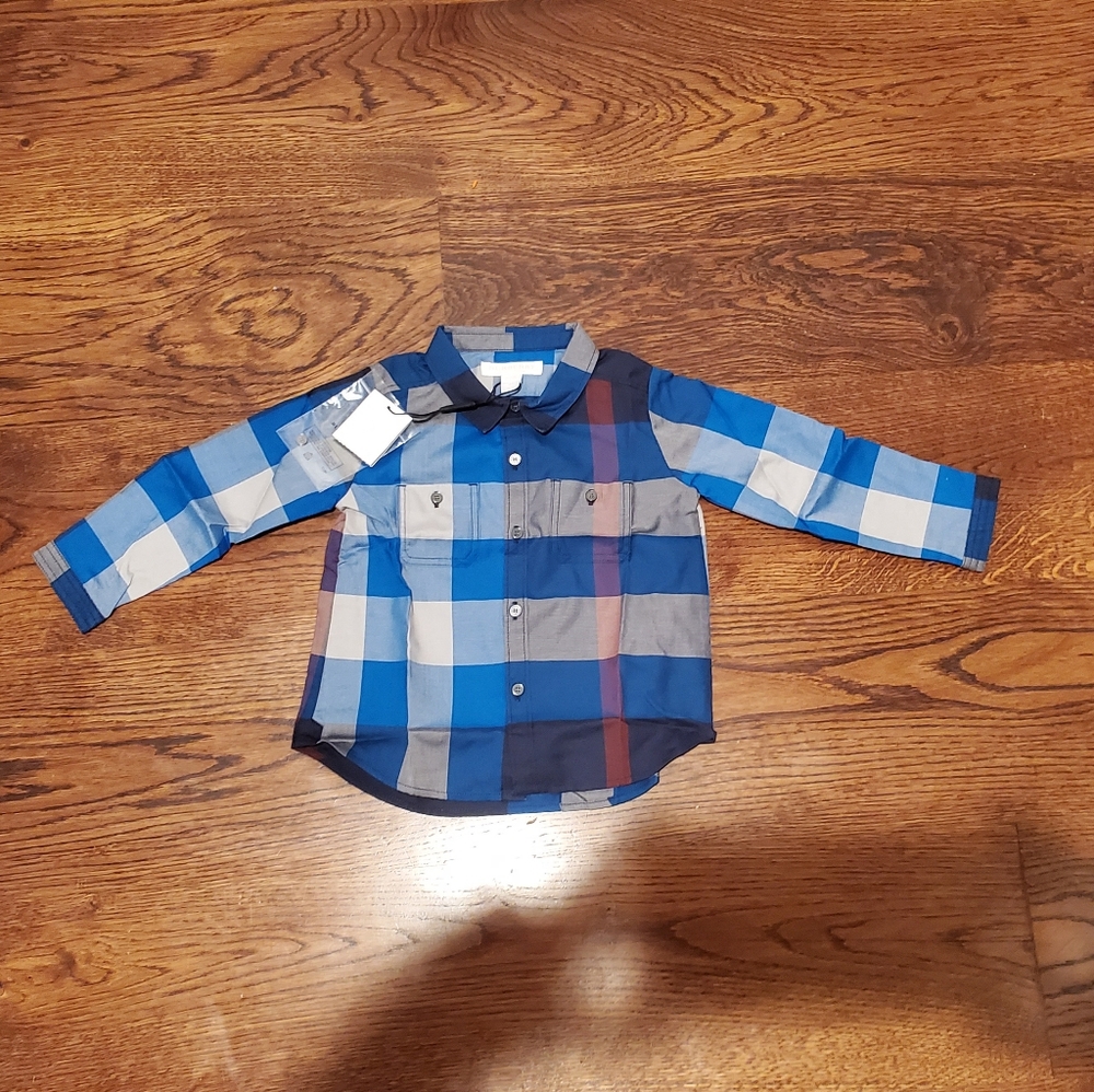Boys Burberry button down shirt
